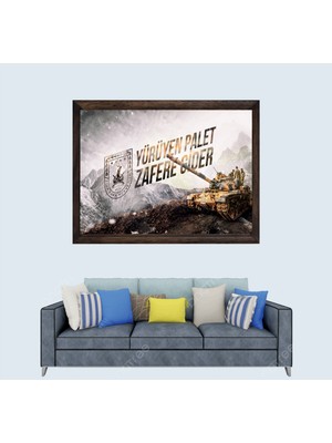 Lioncraft Türkçü, Türk Kara Kuvvetleri, Çerçeveli Cam Duvar Tablosu 50X70 cm