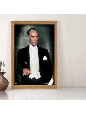Lioncraft Mustafa Kemal Atatürk Tablo, Çerçeveli Cam Tablo 50X70 cm