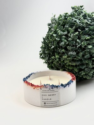 Gojı Berry Kokulu Mum, Dekoratif Beton