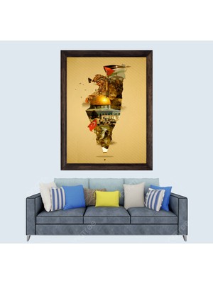 Lioncraft Filistin Devleti Çerçeveli Duvar Tablosu 50X70 cm