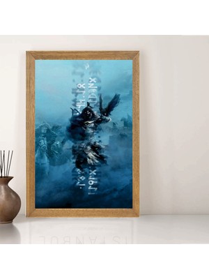 Lioncraft Türkçü Tablo, Çerçeveli Cam Tablo 40X60 cm
