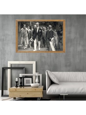 Lioncraft Mustafa Kemal Atatürk Tablo, Çerçeveli Cam Tablo 50X70 cm
