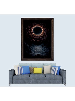 Lioncraft Karanlık Wallpaper Çerçeveli Duvar Tablosu 50X70 cm