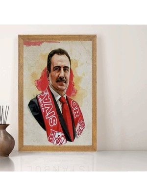 Lioncraft Muhsin Yazıcıoğlu Tablo, Wallpaper, Duvar Tablosu, Çerçeveli Cam Tablo 40X60CM