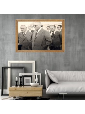 Lioncraft Mustafa Kemal Atatürk Tablo, Çerçeveli Cam Tablo 50X70 cm