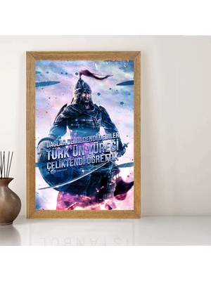 Lioncraft Türkçü Tablo, Çerçeveli Cam Tablo 40X60 cm