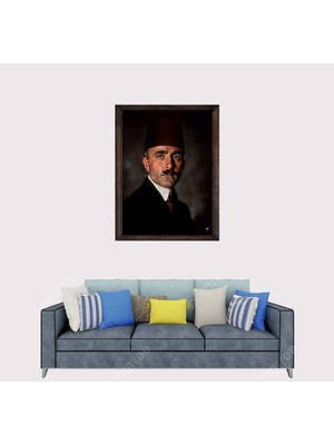 Lioncraft Osmanlı Ittihatçılık Enver Paşa Çerçeveli Duvar Tablosu 40X60 cm
