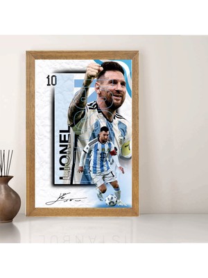 Lioncraft Lionel Messi Imzalı Tablo, Wallpaper, Duvar Tablosu, Çerçeveli Cam Tablo 50X70CM