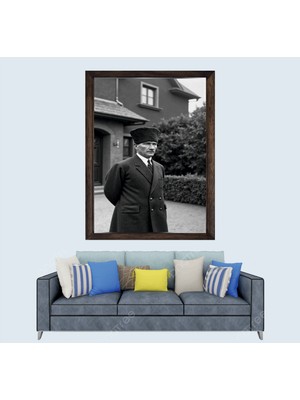 Lioncraft Türkçü, Mustafa Kemal Atatürk , Türk, Çerçeveli Cam Duvar Tablosu 50X70 cm Sp2