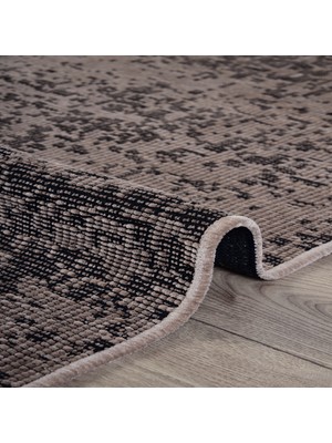 Oreyra Bej Şönil Kaymaz Pamuk Taban Makinede Yıkanabilir Modern Salon Koridor Hol Oturma Çocuk Mutfak Halı / Kilim / Yolluk