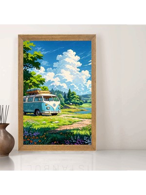 Lioncraft Doğa Manzaralı Wosvos Tablo, Wallpaper, Duvar Tablosu, Çerçeveli Cam Tablo 40X60CM