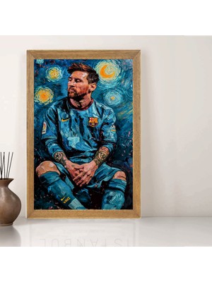 Lioncraft Lionel Messi Tablo, Wallpaper, Duvar Tablosu, Çerçeveli Cam Tablo 40X60CM