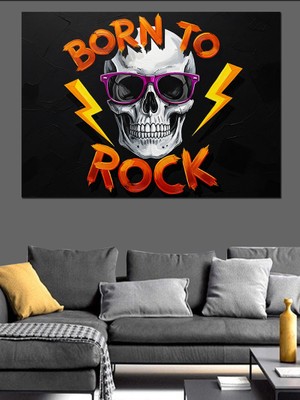 Karizma Tablo Rock  Kurukafa Dekoratif Kanvas - Mdf Ahşap Tablo