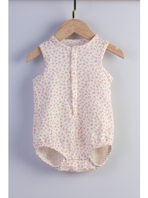 Bondberro Flamlı Müslin %100 Pamuk Bebek ve Çocuk Zıbın ( Pembe Çiçek )