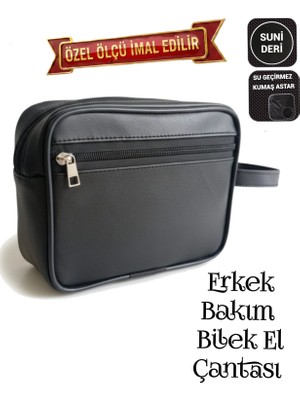 Sevbags Erkek Bakım Bilek El Çantası Suni Deri