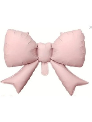Patladı Gitti Pembe Kurdele Fiyonk Folyo Balon 55X42.5 cm