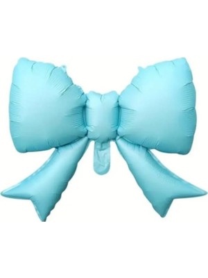 Patladı Gitti Mavi Kurdele Fiyonk Folyo Balon 55X42.5 cm