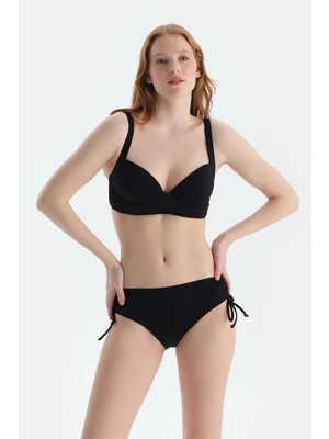 Eros 4509MM Yanı Büzgülü Bikini Alt-Siyah