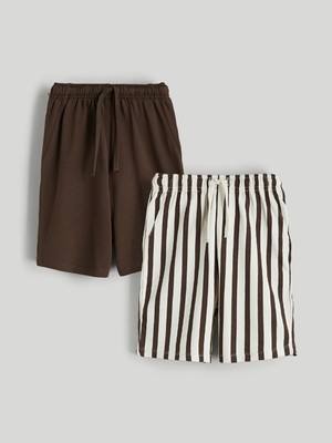 Lc Waikiki Yeni Sezon Beli Lastikli Erkek Çocuk Şort 2'li