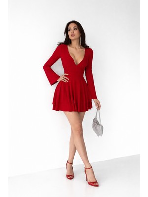 Novair Kırmızı Mini Elbise