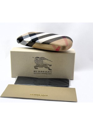 Burberry Burrberryy Case Nova Kareli Ekose Midye Kabuğu  Sert Güneş Gözlüğü Gözlük Kutusu Kılıfı