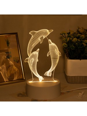 baytoptan Yunus Şeklinde USB Li Gece Lambası