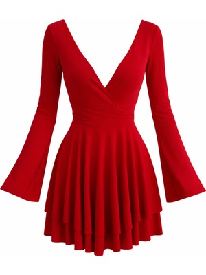 Novair Kırmızı Mini Elbise