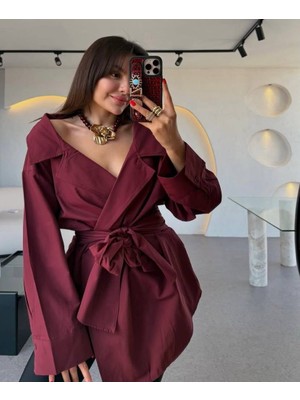 Libreprive Bağlamalı Şık Tasarım Salaş Gömlek