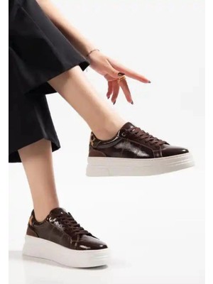 Mesga Butik Jetan Kahverengi Rugan Bağcıklı Spor Ayakkabı