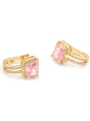 Najmaddin Taşlı Küpe - Pembe