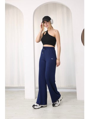 Sporza Kadın Modal Geniş Paça Yüksek Bel Eşofman Altı