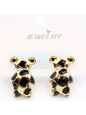 Najmaddin Mineli Ayıcık Küpe - Siyah