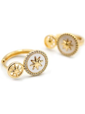 Najmaddin Sedef Kutup Yıldızı Küpe - Altın