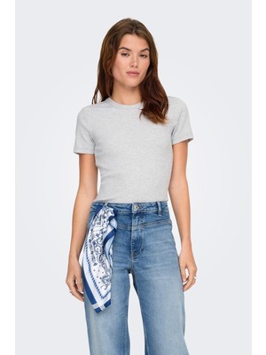 Only Kadın Bisiklet Yaka Basic Tişört - Val Life