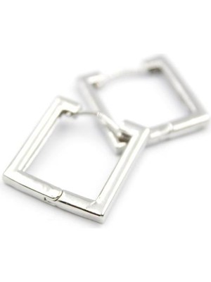 Najmaddin Kare Halka Küpe - Gümüş