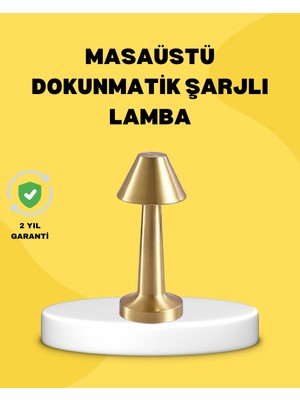 Kablosuz LED Masa Lambası 1800MAH 3 Renk Aydınlatma Dokunmatik - Lisinya