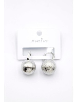 Najmaddin Top Küpe - Gümüş