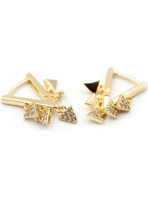 Najmaddin Üçgen Sallantılı Küpe - Altın