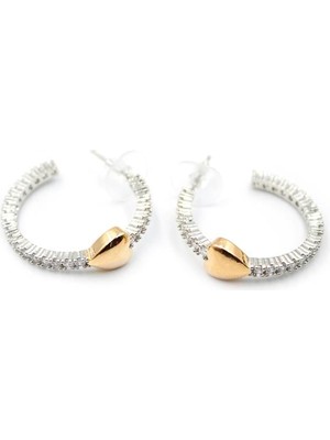 Najmaddin Kalp Halka Küpe - Gümüş