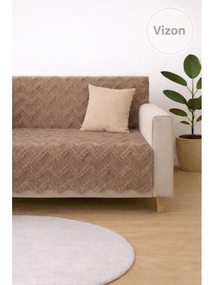 Sycamore Home Koltuk Örtüsü 175X215 cm – Kaymaz Şönil Kumaş, Yıkanabilir Çekyat & Kanepe Örtüsü (Bej / Krem / Taş / Gri / Vizon)