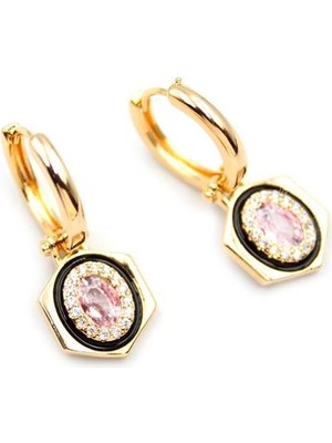 Najmaddin Taşlı Küpe - Açık Pembe