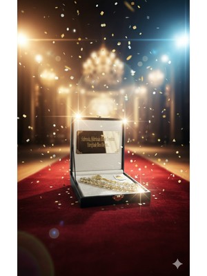 Altınsoy Tesbih Premium Seri Rosary Gold Altın Parçacıklı Tesbih Kişiye Özel Harfli Özel Yazılı Kutulu