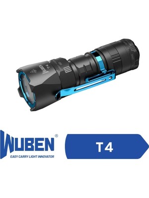 Wuben T4 Taktik El Feneri – 850 Lümen, 401 Metre Menzil , Şarj Edilebilir Fener
