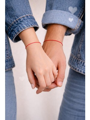 Ka Art Gallery ❤️❤️ Çift Bilekliği - Kırmızı Bileklik - Sevgililer Günü Bilekliği - Minimal Bileklik