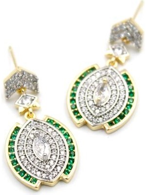 Najmaddin Taşlı Küpe - Yeşil