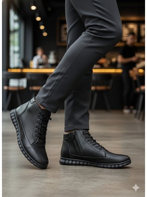 Belirtilmemiş Ortopedik Deri Lastikli ve Bağcıklı Hafif Günlük Romaa Bot