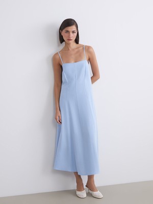 Lc Waikiki Yeni Sezon Kare Yaka Keten Karışımlı A Kesim Elbise