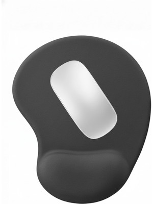Boldy Bilek Destekli Mouse Pad - Kesik Kaymaz Mouse Ped - Fare Pedi - Kesik Oval Mouse Pedi - Oval Kesik Mousepad