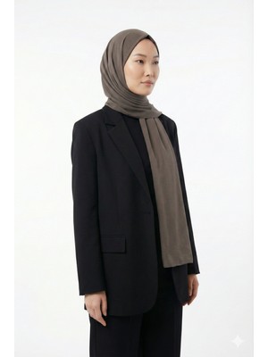 Lavin Scarfs Daily Koleksiyonu Viskon Şal Koyu Vizon