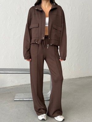 Bejna Kadın Bomber Ceket Pantolon Modal Dokulu Takım